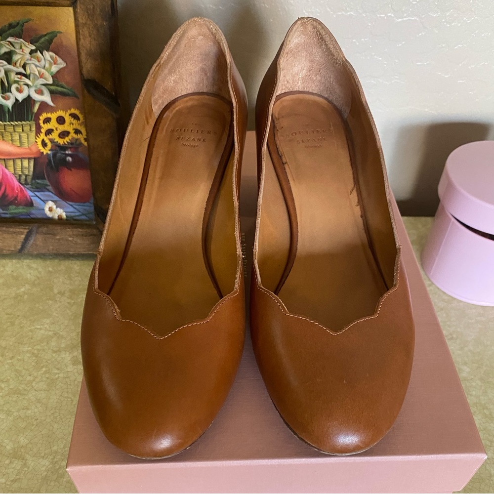 Sezane Low Palermo Mary Janes in camel
